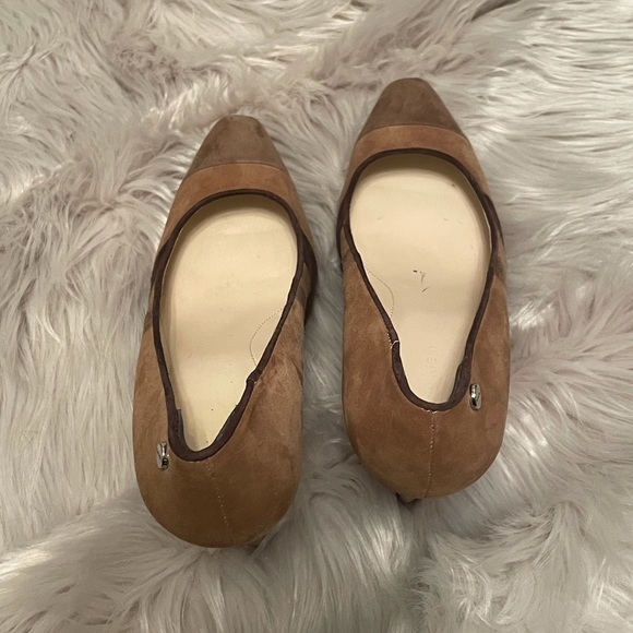 Sz 6M “Gabbey” Calvin Klein Suede Pumps with Wooden Heels - Picture 4 of 9